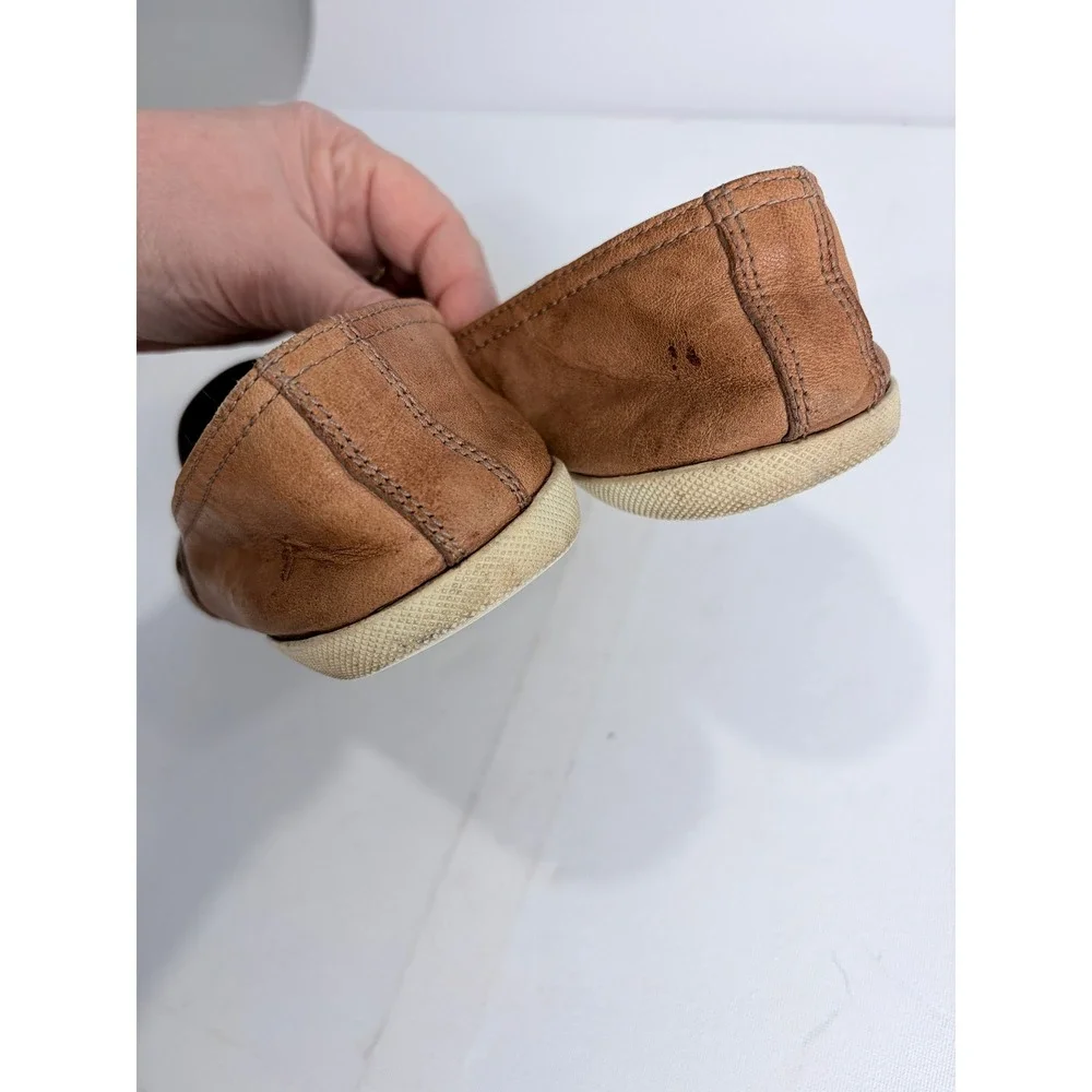 Frye Brown Nubuck Slip-On Flats Minimal Euro Comfort Travel 8M‎